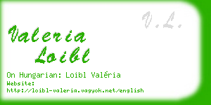 valeria loibl business card